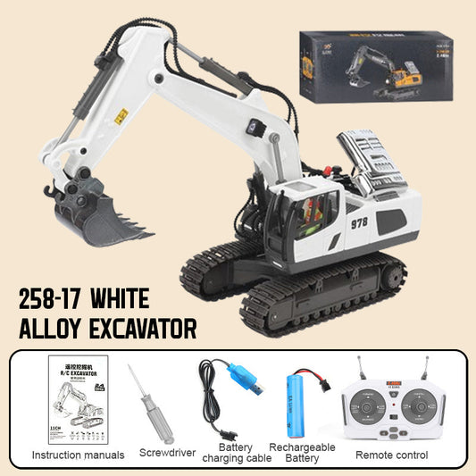 🎁Oferta especial 49 % de descuento⏳ Vehículo de ingeniería de juguete con excavadora a control remoto