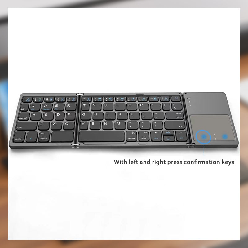 Teclado Bluetooth inalámbrico de tres pliegues