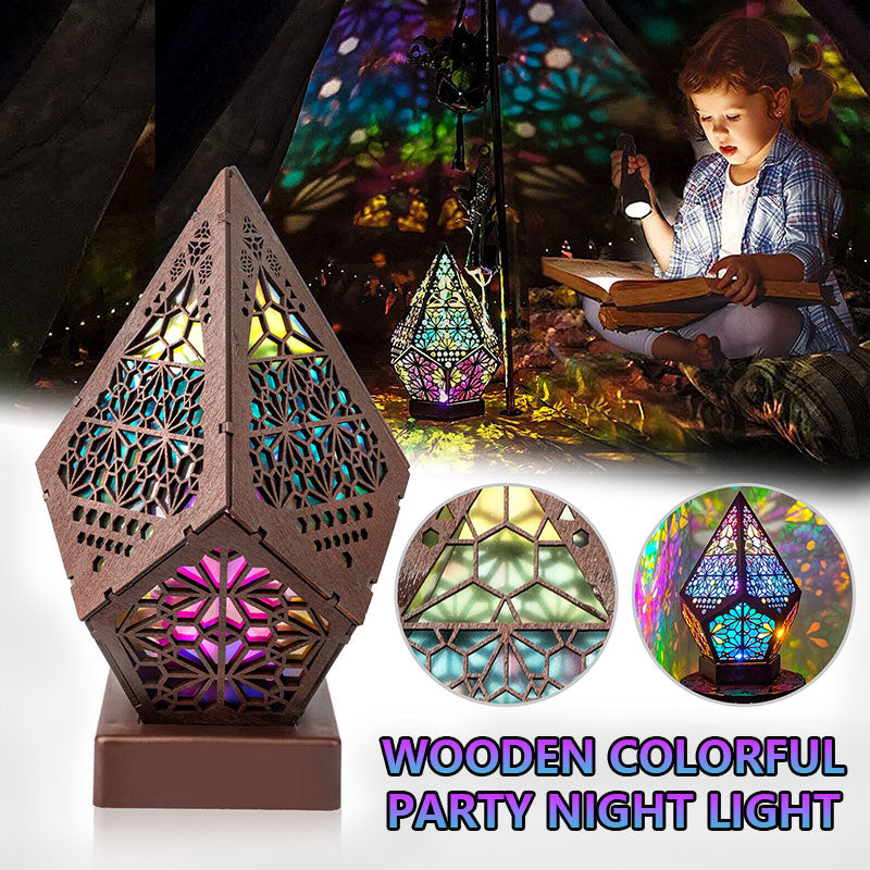 Wooden Colorful Party Night Light
