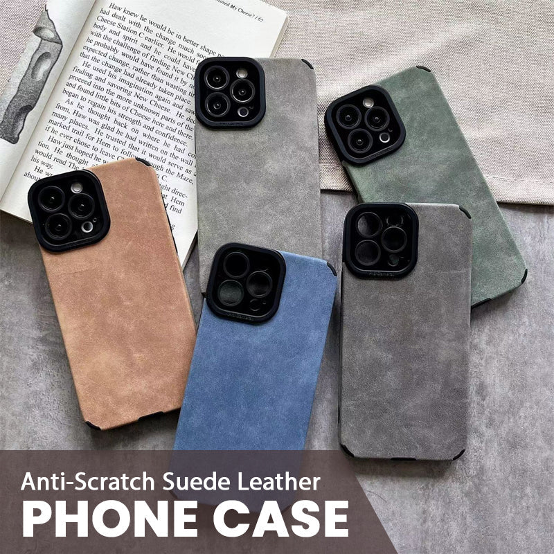 Vintage iPhone Case in Suede Leather (With Apple logo）