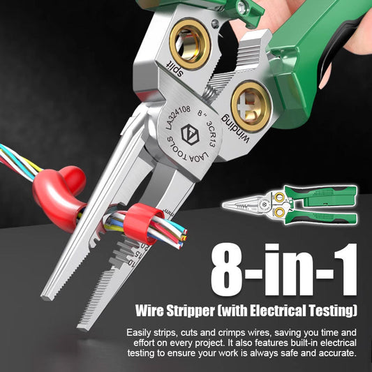 8-in-1 Wire Stripper (with Electrical Testing)