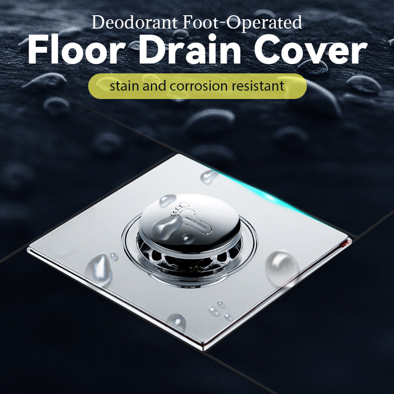 Deodorant Foot-Operated Floor Drain Cover