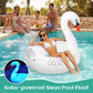 Solar-powered Swan Pool Float