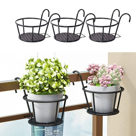 Plant Railing Hanging Flower Pot Stand