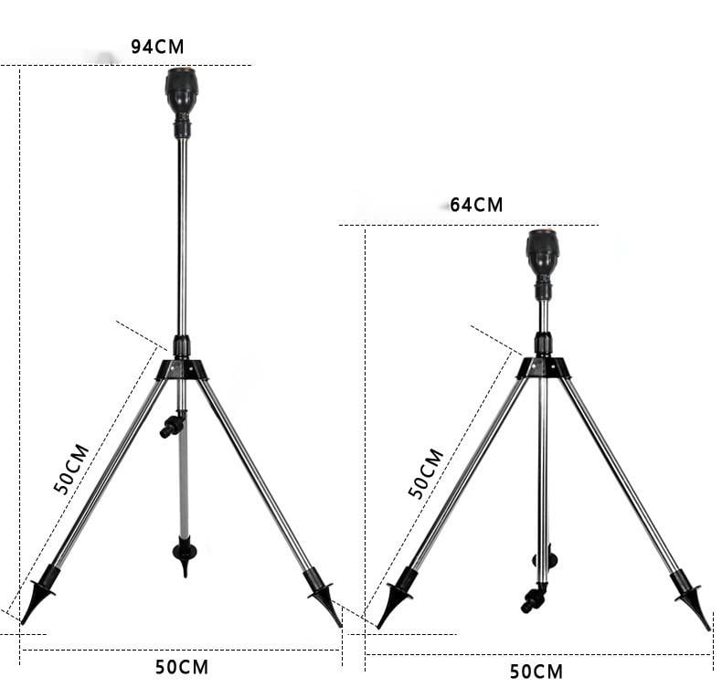 🎁Neujahrsangebot 49 % Rabatt⏳Rotary Irrigation Tripod Telescopic Support Sprinkler aus Edelstahl 