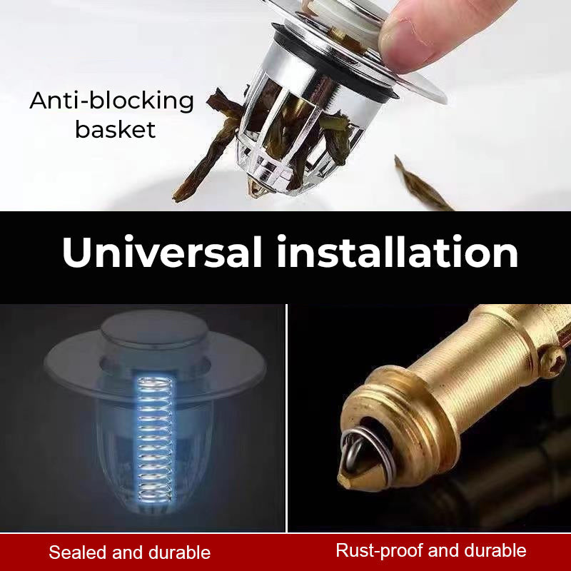 Universal Bathroom Sink Bounce Up Drain Filter