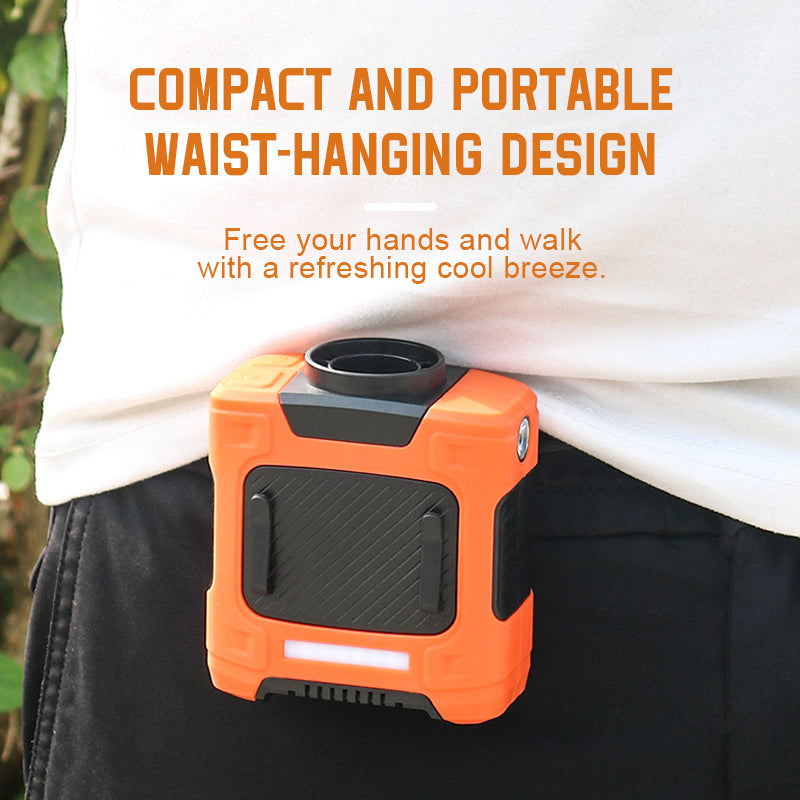 Waist-Mounted Portable Fan Flashlight