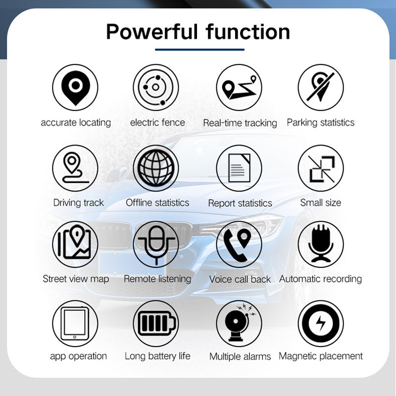 Rastreador GPS de vehículos magnéticos potentes