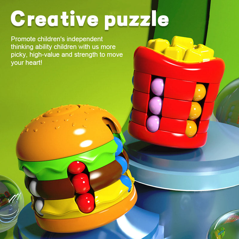 Fries-Burger Creative Magic Bean Cube