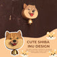 Wooden Shiba Inu Wind Chime Doorbell