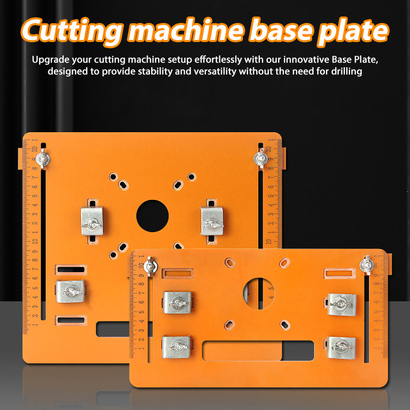 Placa base para máquina de corte sin taladrar