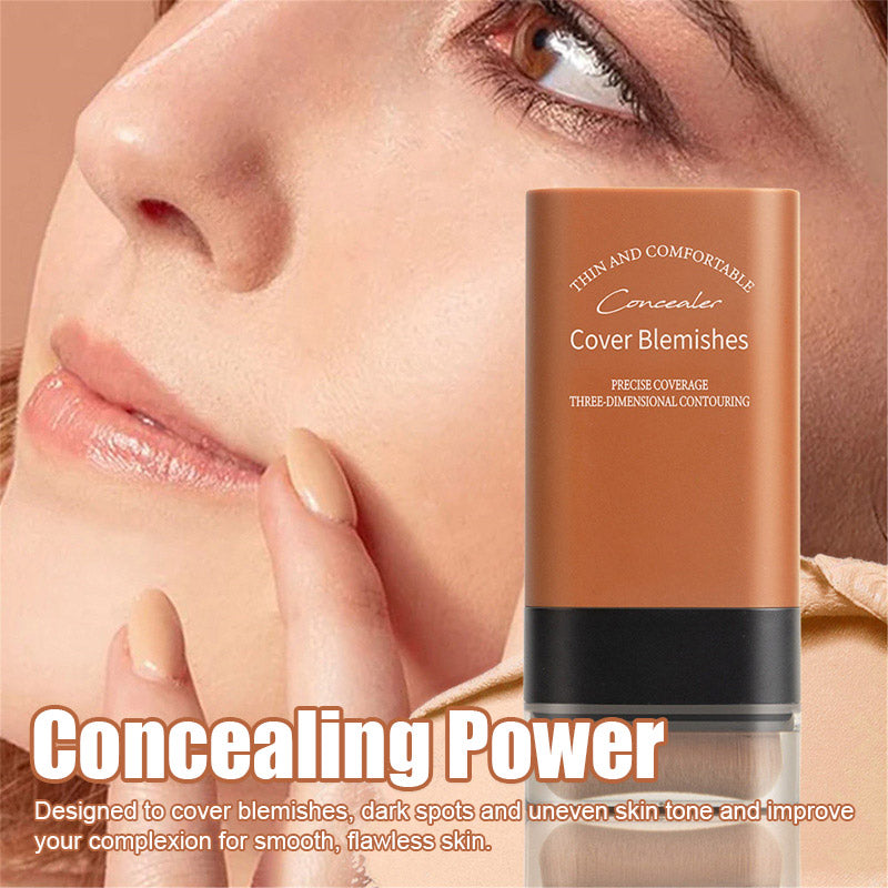 2024 K-beauty No.1 - Flawless Eraser Foundation Stick - Powerful concealer/16h makeup lasting/Bulit-in concealer brush - Get Korean flawless and radiant skin easily