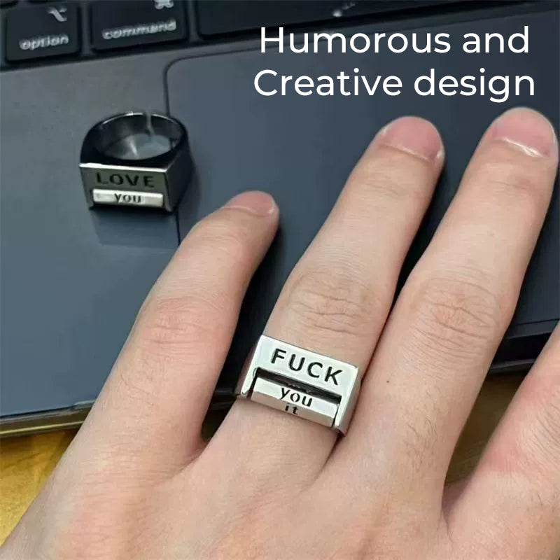 Funny Rotating 'FUCK' Ring