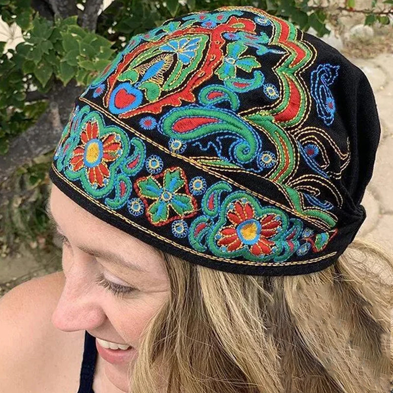 Embroidered Bandana Caps