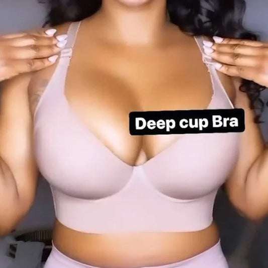 🔥Fashion Deep Cup Bra🔥Bra with shapewear incorporated (Size runs the same as regular bras)