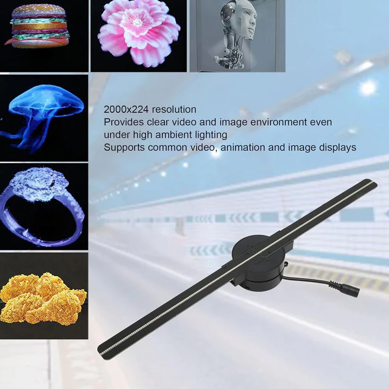 3D Holographic Projection Fan Light