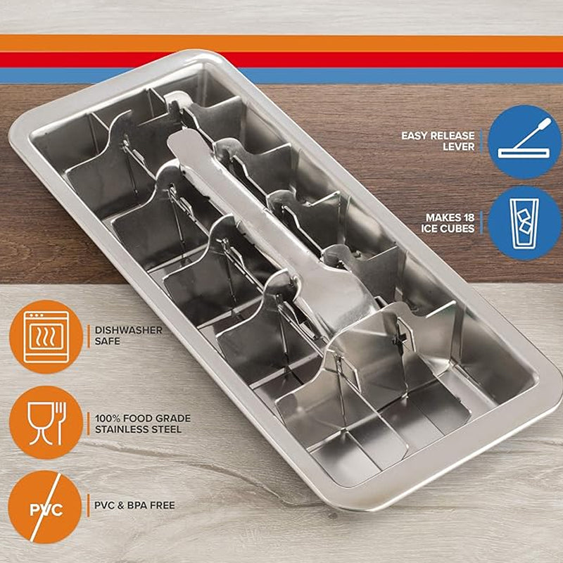 Stainless-Steel Ice Cube Tray