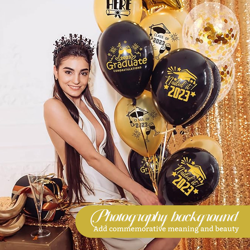 Graduation Balloon Banner Hanging Decoration Set