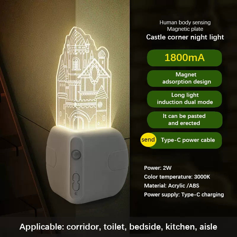 Acrylic Rechargeable Sensor Night Light