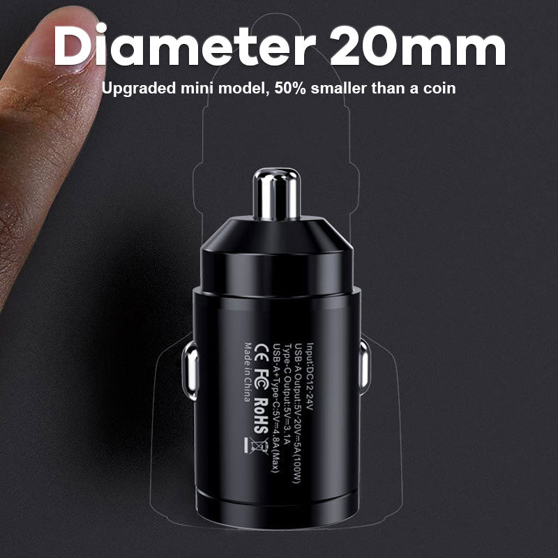 100W Mini Car Charger