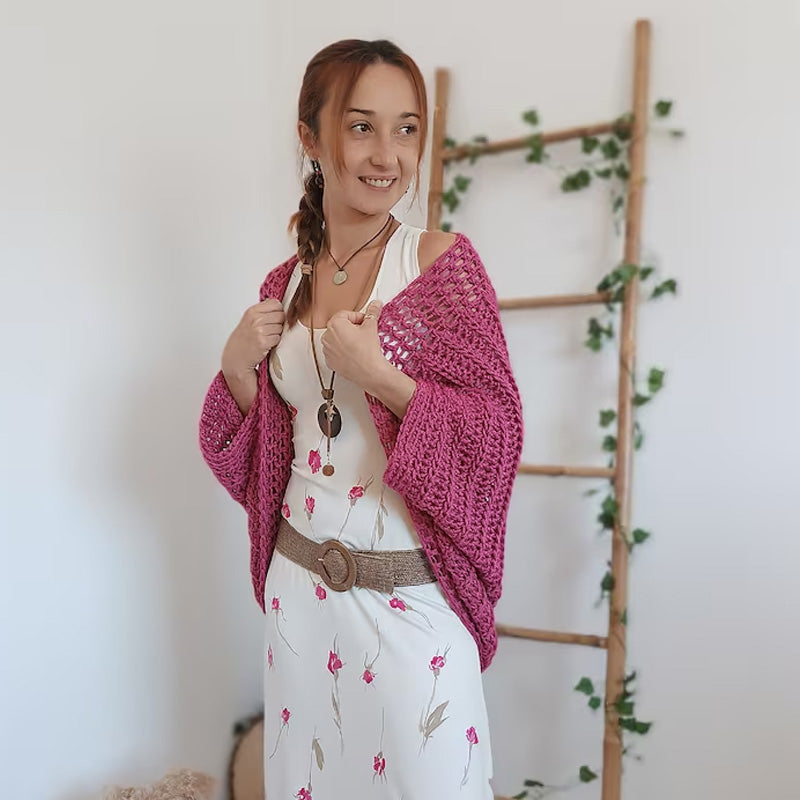 Women's Crochet Cocoon Shrug Boho Shrug