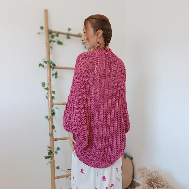 Women's Crochet Cocoon Shrug Boho Shrug