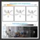 Bedroom LED Ceiling Fan Light