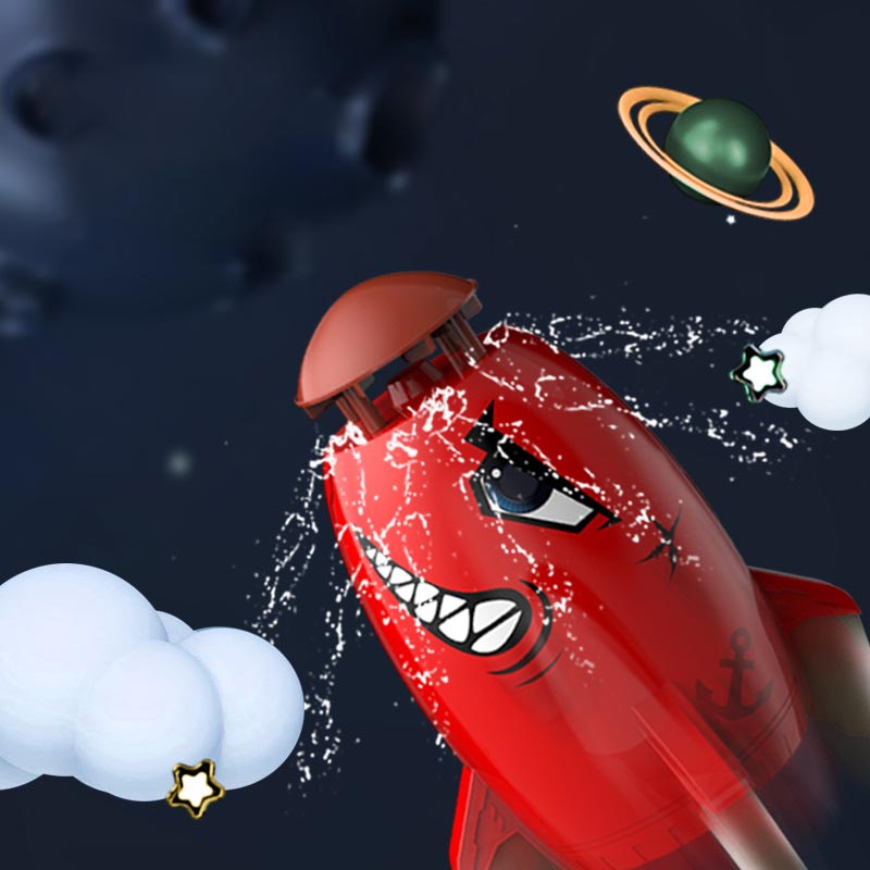 Flying Water Spray Rocket Toy