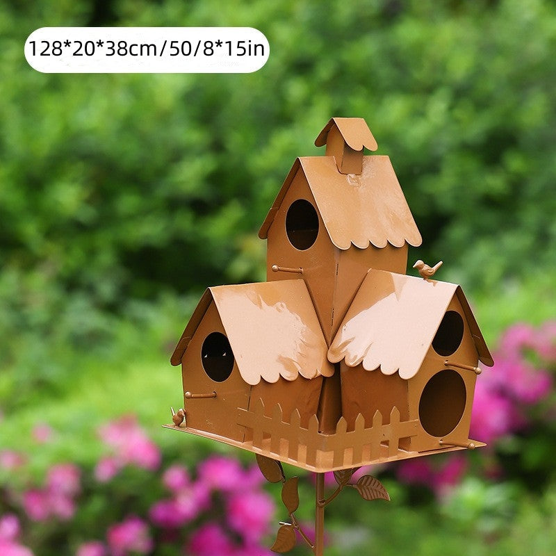 Birdhouse Garden Stakes