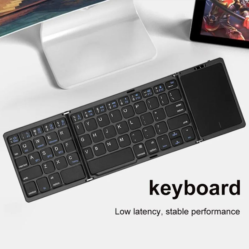 Teclado Bluetooth inalámbrico de tres pliegues