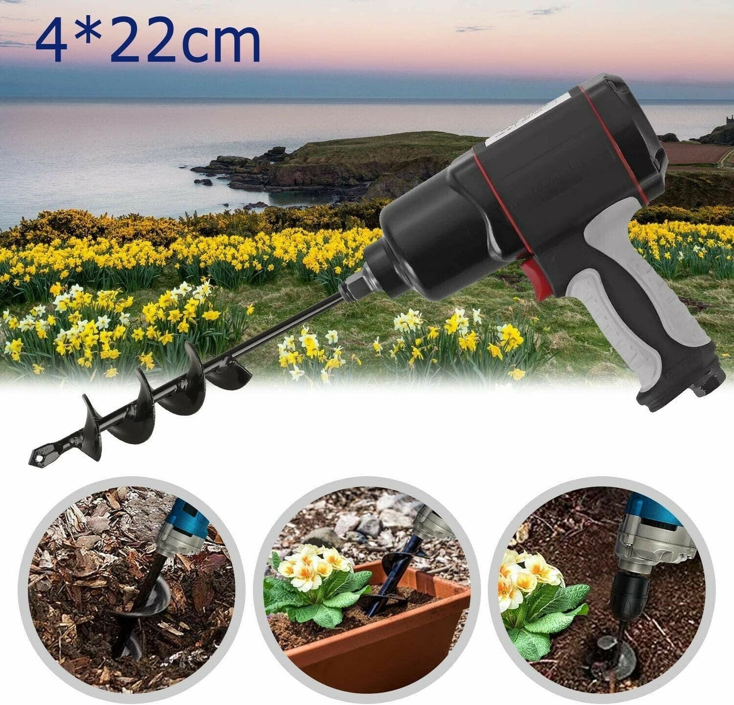 💥Easy Gardening Auger Spiral Drill Bit