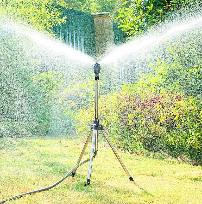 🎁Neujahrsangebot 49 % Rabatt⏳Rotary Irrigation Tripod Telescopic Support Sprinkler aus Edelstahl 