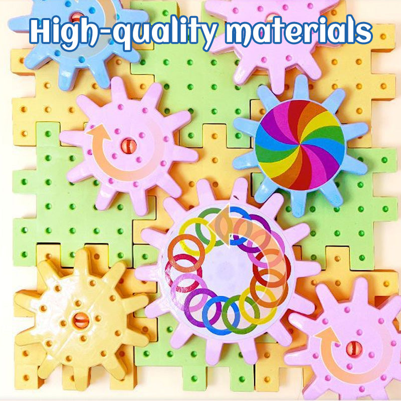 Children's Electric Gear Rotating Building Block Toys