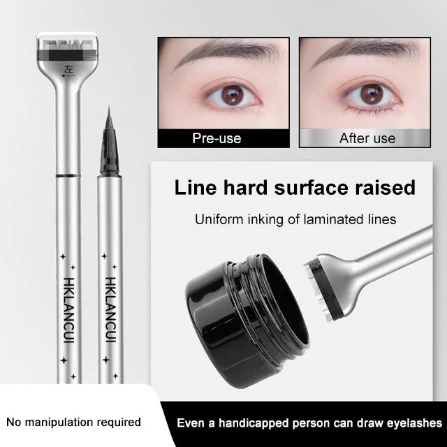 Dual-Ended Waterproof Eyelash Stamp Eyeliner Pen