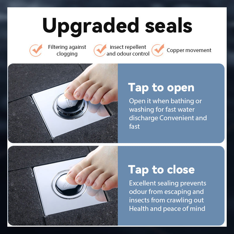 Deodorant Foot-Operated Floor Drain Cover