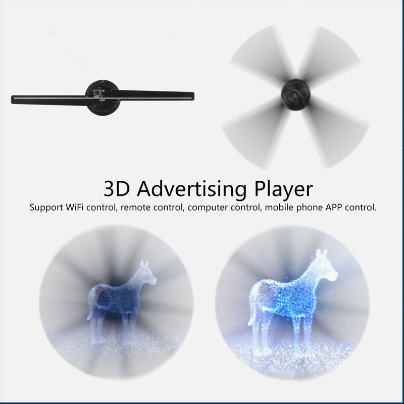 3D Holographic Projection Fan Light