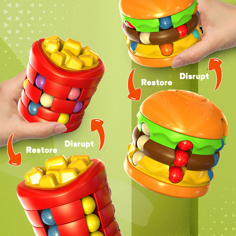 Fries-Burger Creative Magic Bean Cube