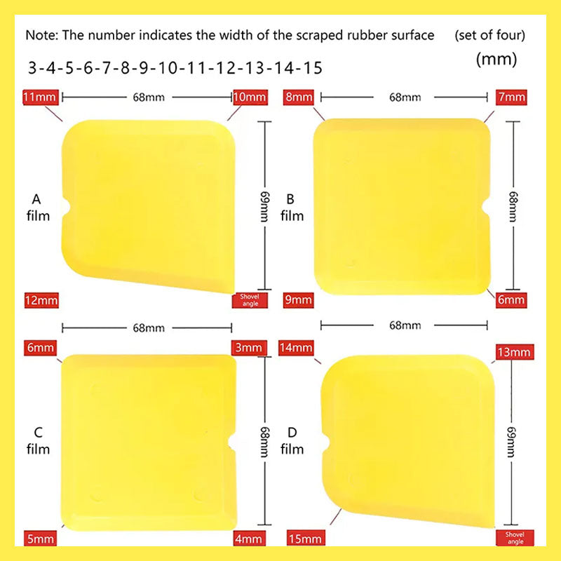 Glue Applicator Scraper(4 Pcs/Set)