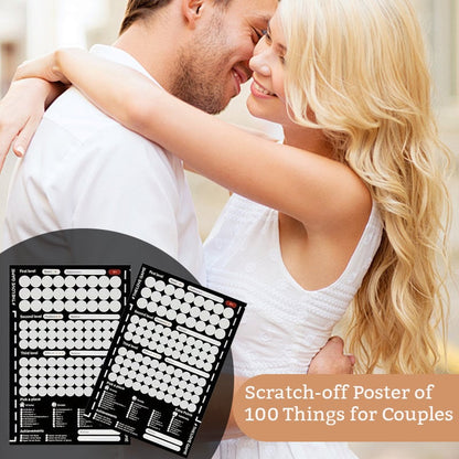 Scratch-off Poster of 100 Things for Couples