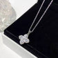 Four-Leaf Clover Rotating Flower Necklace