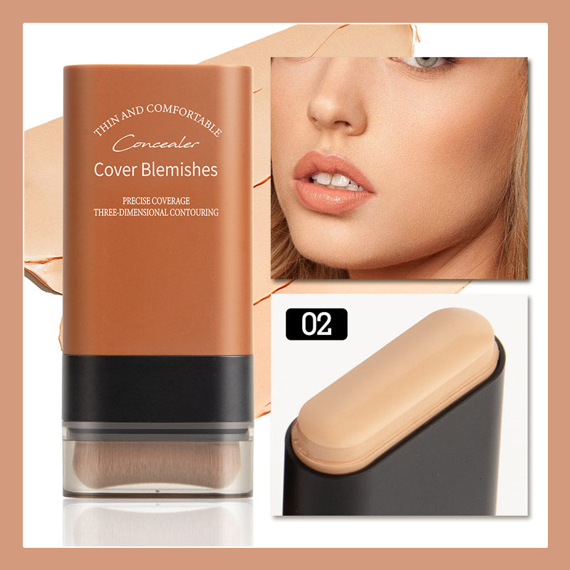 2024 K-beauty No.1 - Flawless Eraser Foundation Stick - Powerful concealer/16h makeup lasting/Bulit-in concealer brush - Get Korean flawless and radiant skin easily