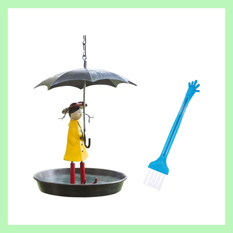 🎁Hanging Umbrella Girl Bird Feeder Garden Decor☂️