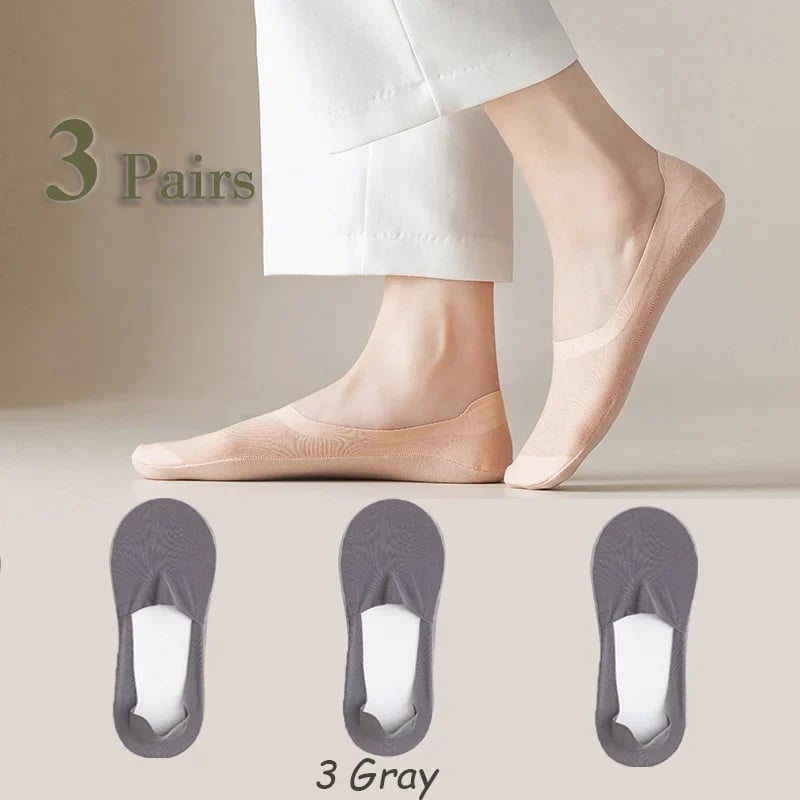 🍀Summer Sale🍀Invisible Non-slip Ice Silk Socks