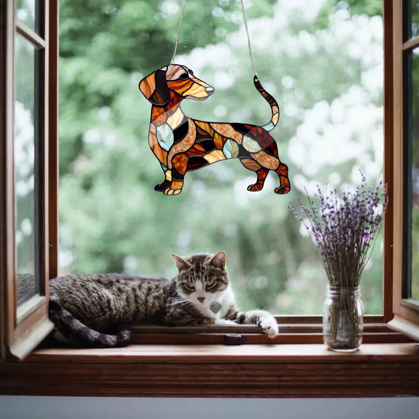 Dachshund Window Hanging