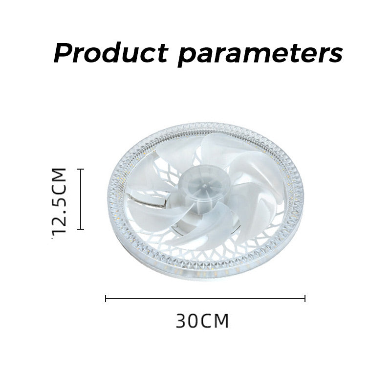 Ventilador silencioso y ajustable 2 en 1 con luz y control remoto para dormitorio